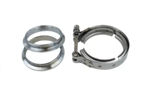 Abrazadera universal de acero inoxidable 89 mm 3,5" banda en V x 1 pieza + bridas x 2 piezas - Imagen 1 de 1