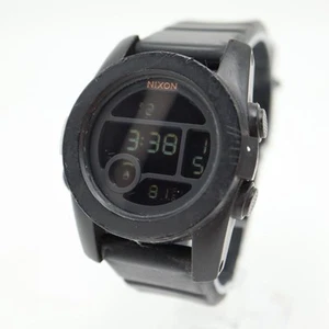 Nixon The Unit 40 Mens Stealth Blackout Watch Thats What She Said Silicone Strap - Picture 1 of 19