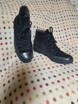 Converse Chuck 70 High Top Suede Monochrome Trainers  UK 5 Boxed Triple Black - Image 1 of 4