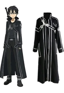 Kirito Deluxe Cosplay Costume Sword Art Online Anime Dress Up Size Medium - Picture 1 of 7