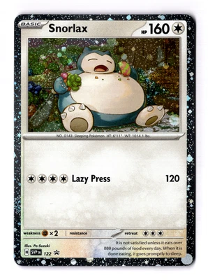 Snorlax 122 Sv: Scarlet & Violet Promo Cards Holo  2 Swirls NM - Image 1 of 4