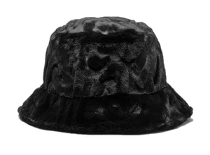 Nike Apex Faux Fur Bucket Hat Black Adult Unisex Medium Plush HF7194-010 NWT - Picture 1 of 5