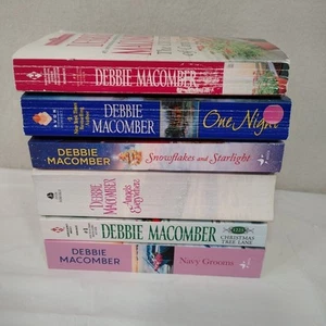 Debbie Macomber Lot of 6 Romance Novels PB Navy Grooms Christmas One Night VGood - Imagen 1 de 13
