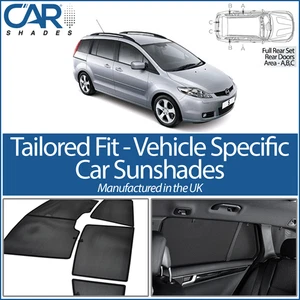 MAZDA 5 5DR 2006-2011 UV AUTOLOS FENSTER SONNENROLLOS SICHTSCHUTZ GLAS TÖNUNG SCHWARZ - Bild 1 von 12