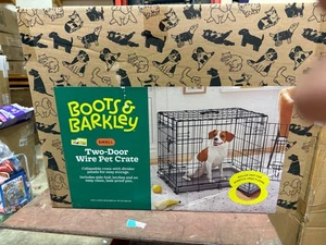 Boots and Barkley Small Two Door Wire Pet Crate - Picture 1 of 2