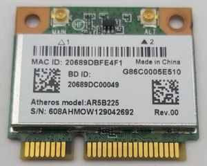 Scheda WIFI AR5B225 compatibile con ACER, ASUS, HP, DELL, LENOVO - Picture 1 of 1