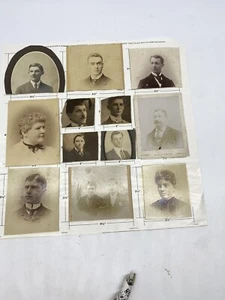 Lot von 12 Sepia Kabinett Karten Fotos viktorianischer Männer und Frauen - Bild 1 von 8