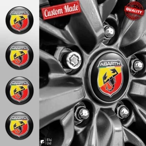 Juego de 4 pegatinas de tapa de llanta Abarth emblema de llanta de silicona tapacubos - Imagen 1 de 13