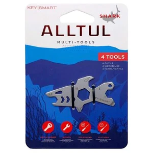 KeySmart Alltul Multi-tool Shark for Keyring & Wallet Stainless Steel - Picture 1 of 6