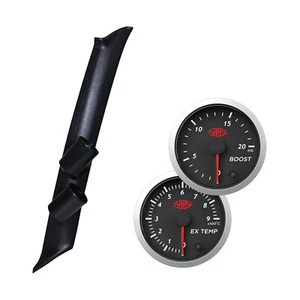 Pillar Pod w/ Black Street Diesel Boost & Ext Temp Suits Nissan Navara D22 1997- - Picture 1 of 12