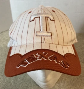 Gorra a rayas naranja quemado de la Universidad de Texas con tirantes - Imagen 1 de 6