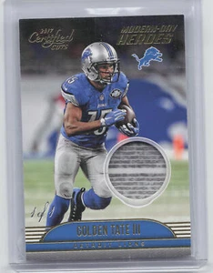2017 Certified Cuts #29 Golden Tate III Modern Day Heroes Laundry Tag 1/1 - Picture 1 of 2