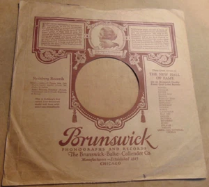 78RPM 10" Brunswick c1924 Elisabeth Rethberg (opera) record sleeve VV+V - Picture 1 of 3