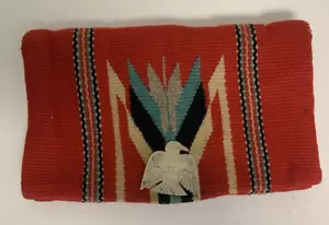 Vintage Chimayo Style Purse Hand Woven 100%Wool Native American bird clasp - Picture 1 of 8