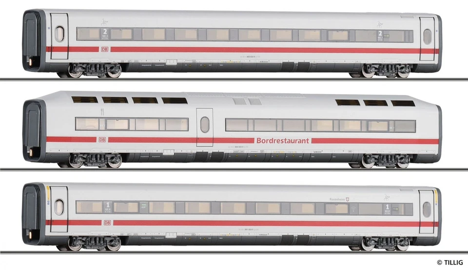 *** Tillig ICE 1 Erweiterungs-Set „DB AG“ Redesign BR 401 IC 01052 TT NEU *** - Bild 1 von 1