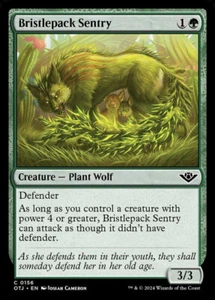 MTG Outlaws of Thunder Junction C Bristlepack Sentry #0156 - Picture 1 of 1