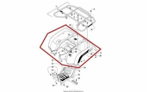 NEW OEM ARCTIC CAT 700 MUD PRO LTD EPS REAR FENDER BLACK - Picture 1 of 1