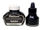 Vtg Pelikan Ink Bottle 4001 Back 62.5 ml/2 oz Germany & Higgins Dropper Ink USA