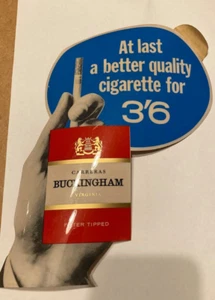 1965 Carreras Buckingham Zigarettenwerbung attraktiver und seltener Vinylaufkleber - Bild 1 von 3