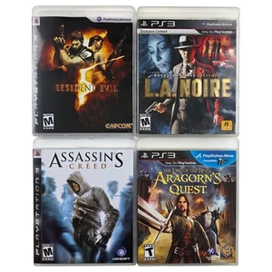 Resident Evil, Assassin's Creed, The Lord of the Rings Aragorn's Quest PS3 Lot 4 - Picture 1 of 6