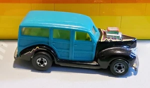 Vintage Hot Wheels 1991 Blue Card #217 40's Woodie Malaysia loose bw - Picture 1 of 3