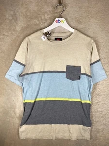 QUIKSILVER Casual T-Shirts Top Size XL Boys Kids Beige Logo Short Sleeve - Picture 1 of 10