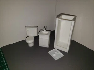 1:24 1:25 Bath room Sink ,Toilet and Shower For Work Shop Diorama Accessories - Picture 1 of 3