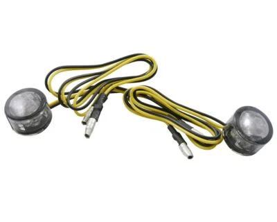 Blinker Mini Paar LED Motorrad  Shin YO MICRO PIN zum Einbau, getönt,18x13mm - Bild 1 von 2