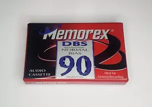 Memorex Dbs 90 Single Blank Tape Vintage On Audio Cassette Brand New - Imagen 1 de 3