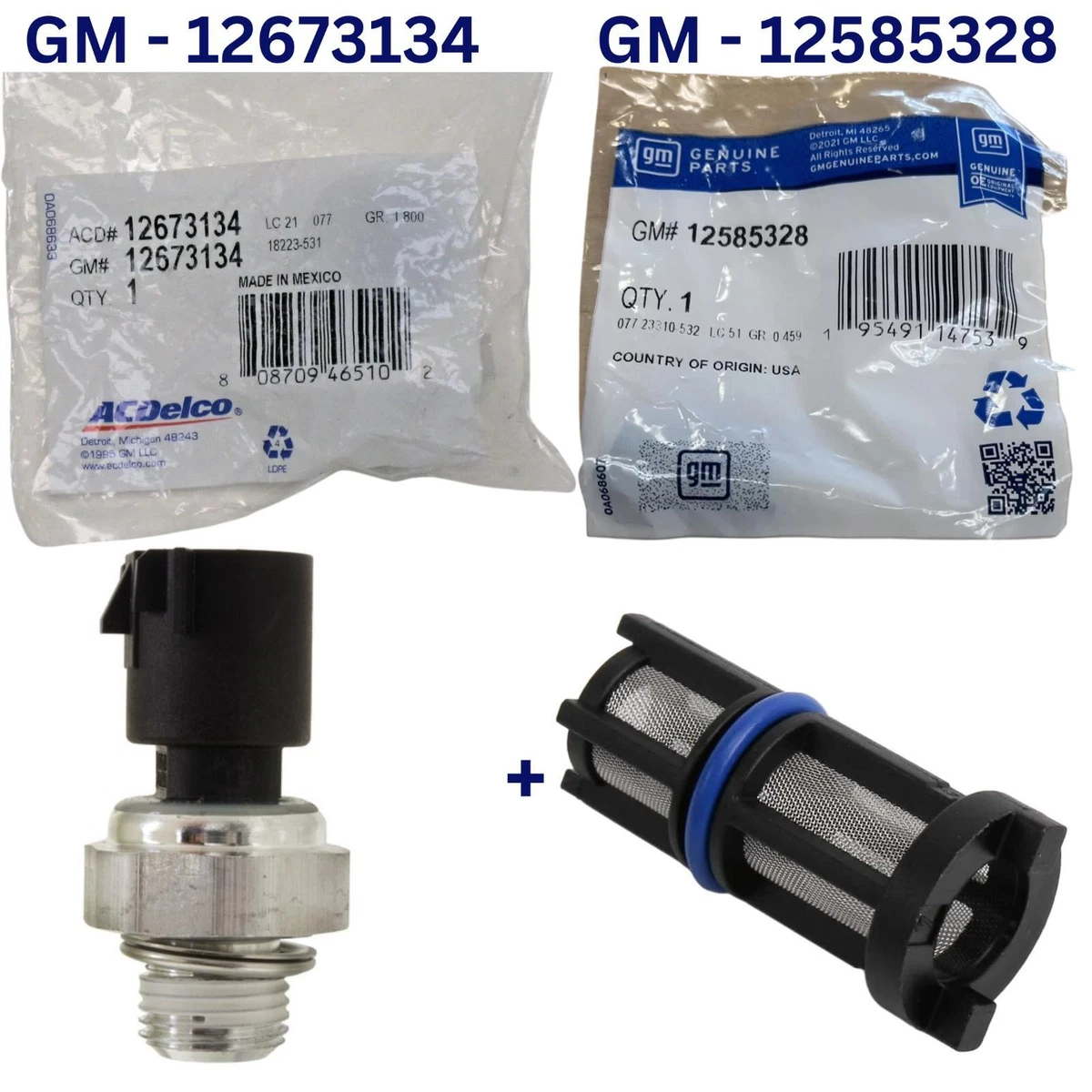 JCCGLOBAL Oil Pressure Sensor 56026779AB - Replacement Sender Switch / Sending Unit