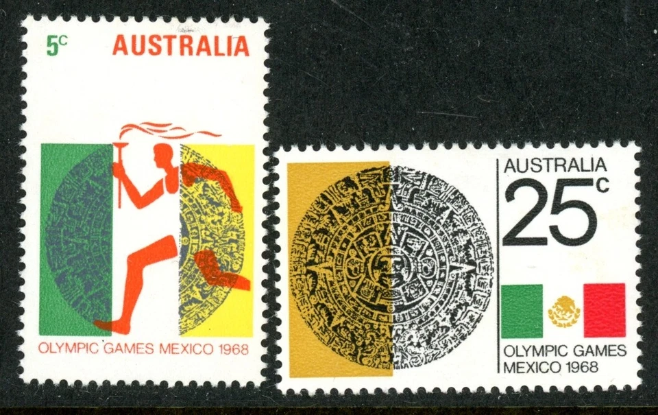 Austrália 1968 Olympics Scott 442-443, SG 428-429 MNH - Imagem 1 de 1