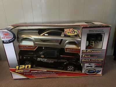 New Bright 19.2V Remote Control Vehicle Ford Mustang GT & SVT Lightning RC - Image 1 of 4