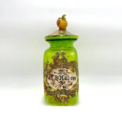 Antique "Crocus" Italian Murano Glass Pharmacy Apothecary Jar - Image 1 of 4