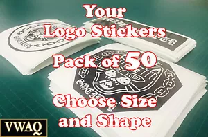 Individuelle Logo Aufkleber 50 Stück Ihr Logo Design Vinyl Sticker Drucke VWAQ-2441 - Bild 1 von 3