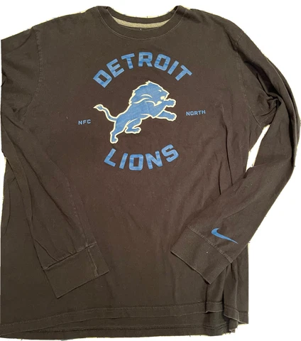 Detroit Lions NFC North Nike Fan Shirt Long Sleeve XL Cotton Cover