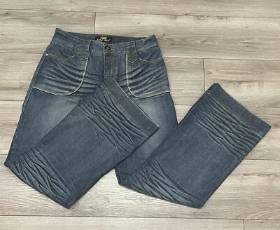 Pantalones de mezclilla para mujer Baby Phat auténticos de colección talla 11 pierna acampanada Y2k usados en excelente estado Foto 1 de 4