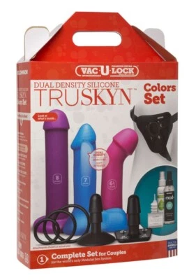 Doc Johnson Vac-U-Lock Dual Density Silicone Truskyn Corors Set - Image 1 of 4