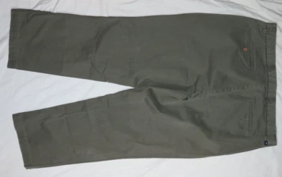 LEVIS DOCKERS HOMBRE PANTALONES 36X30 VERDE OLIVA RELAJADO CHINO PLANO ELÁSTICO LONA 2010 Foto 1 de 4