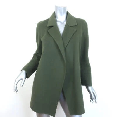 Theory Clairene Jacket Olive Green Double Face Wool-Cashmere Size Medium - Image 1 of 4
