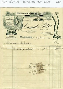 Dépt 18 - Bourges 26 Rue d'Auron - Belle Entête Yeux & Bras Artificiels de 1910 - Picture 1 of 1