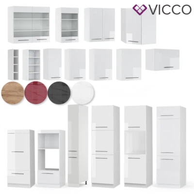 Küchenschrank Küchenmöbel Fame-Line Hochglanz Küche Einbauküche Vicco - Bild 1 von 4