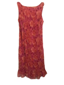 Vestido para mujer CALIFERIA CONCEPTS Multicolor Rojo Naranja Forrado Sin Mangas Talla 13 - Imagen 1 de 3