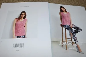 Debbie Bliss Knitting Pattern Mia Bobble & Wave Tank 32-44" - Picture 1 of 1