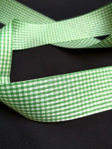 1M grünes Gingham Karo Webband 38 mm 1/16 Zoll - Bild 1 von 3