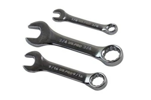 US Pro 7pc SAE AF STUBBY COMBINATION WRENCH SET B2248 - Picture 1 of 3
