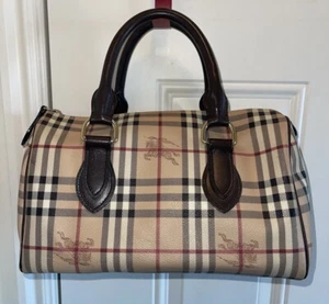 Burberry Haymarket Chocolate Check Chester Satchel - Picture 1 of 15
