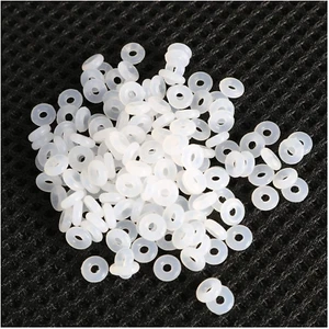100-Pack Rubber Stopper Spacer Transparent O Rings,Jewelry Findings Making End C - Picture 1 of 4
