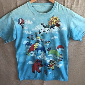 Grateful Dead Parachute Bear T-Shirt Small Songs Fill The Air Liquid Blue 2000 - Bild 1 von 17