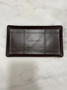 Louis Vuitton Carton Cash Tray Leather Brown Accessory Case France Made Auth - Picture 1 of 6