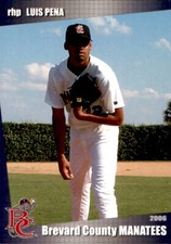 2006 Brevard County Manatees Grandstand #30 Luis Pena Venezuela VZ Baseball Card